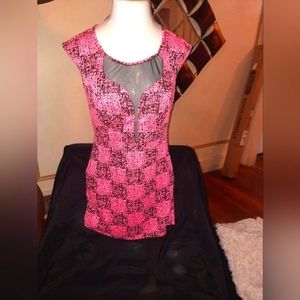 Pink & Black Party Dress